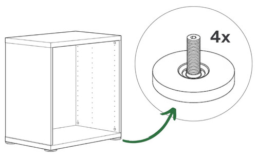 Ikea besta stuva - stuva, feet