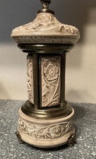 Vintage Reuge Lipstick Holder Carousel Music Box Works Well