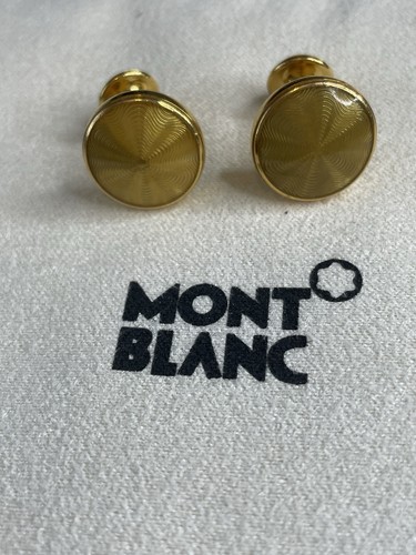 Montblanc gold cuff links - gold,