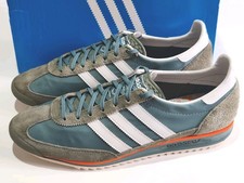 ADIDAS SL 72 (EG5198) RAW GREEN WHITE ORANGE MENS TRAINERS UK 9 EU 43 1/3