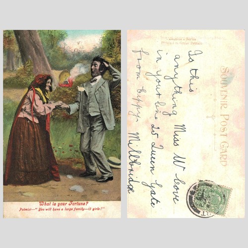 Vintage postcard comic - vintage,