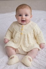 Hand knitted baby matinee jkt