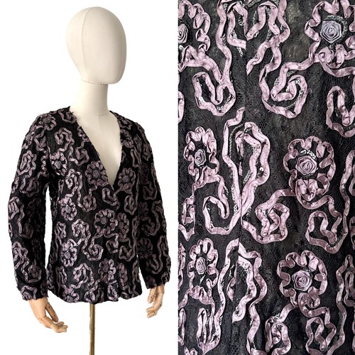 1990s vintage black lace - 1990s,