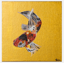 OOAK Painting: Shubunkin - 15x15 cm acrylic on canvas | Commissions accepted