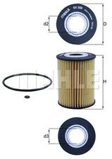 Oil filter Filter Insert OX 380D KNECHT for MERCEDES-BENZ JEEP CHRYSLER