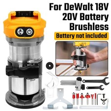 Cordless brushless Compact Router for DeWalt 18V 20V Battery for Woodworking UK