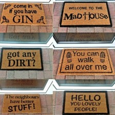 Novelty Coir Doormats Outdoor Funny Doorstep Outside Patio Front Entrance