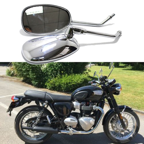 Chrome motorcycle oval - chrome,