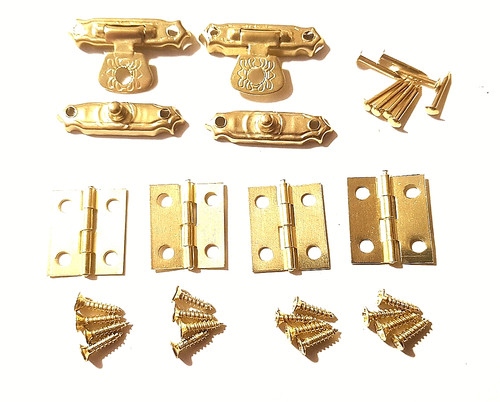 Small hinges with screws and - with,