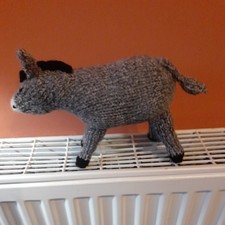 Newly hand knitted Grey