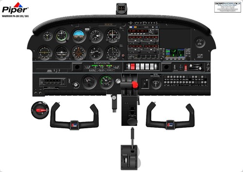 Piper warrior cockpit poster - poster,