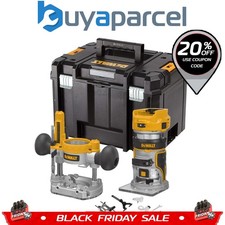 Dewalt DCW604NT 18v XR Brushless Laminate Trimmer 1/4" Router + Plunge Base Case