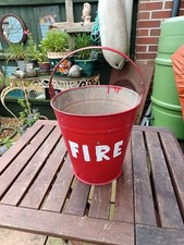 vintage red galvanized fire