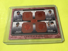 2008 UD A Piece of History Franchise Members Quad Red FM4-1 Jeter Yankees #39/99