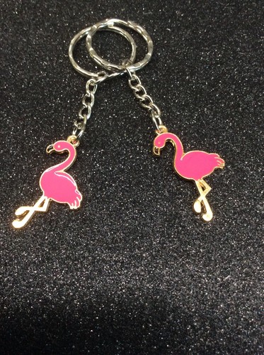 Pink flamingo enamel charm - flamingo,