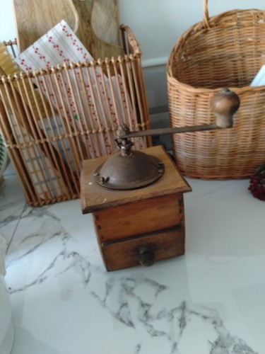 Antique french press coffee - press,