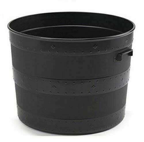 Black plastic planter plant - plastic,