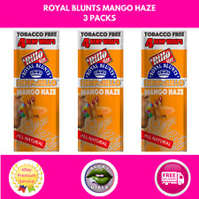 Royal Blunts Mango Flavour 3 Packs Rillo Size Tobacco Free FREE TRACKED POSTAGE