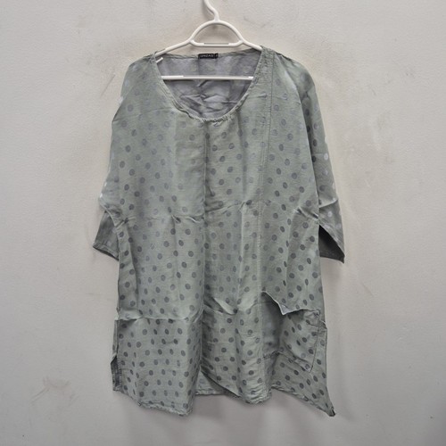 Grizas grey polka linen silk - grey,