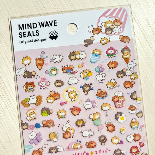 Pomeranian puppy mini stickers - puppy,