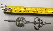 A VERY EARLY STYLE STEEL LONGCASE/LANTERN CLOCK SINGLE HAND.LOT C.