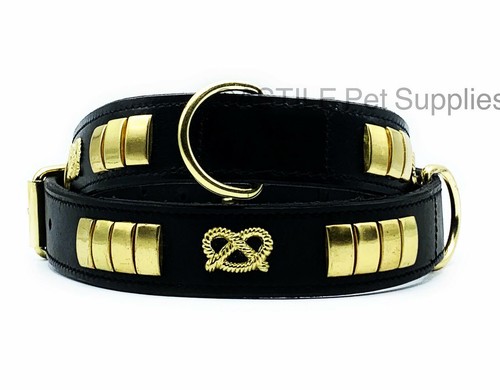 Leather studded dog - leather,