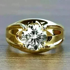 Solitaire Men's 3CT Round-Cut