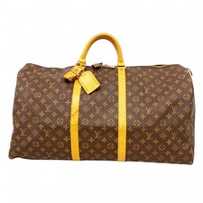 Louis Vuitton Monogram Keepall 60 Boston Bag M41422 Brown Men's and Women's