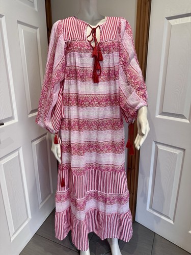 Antik batik pink boho maxi - pink,