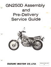 Genuine Suzuki Assembly and Pre-Delivery Service Guide/Manual GN250 1983