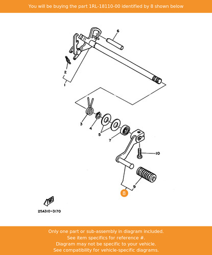 Yamaha 294 shift - shift, assy