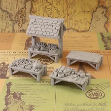 28mm Set of RPG DND 3d printed Miniatures Market stalls