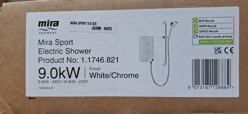 Mira sport electric shower 9kw - electric,