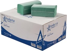 1Ply Green V-Fold Hand Towels