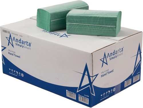 1ply green fold hand towels - 1ply,
