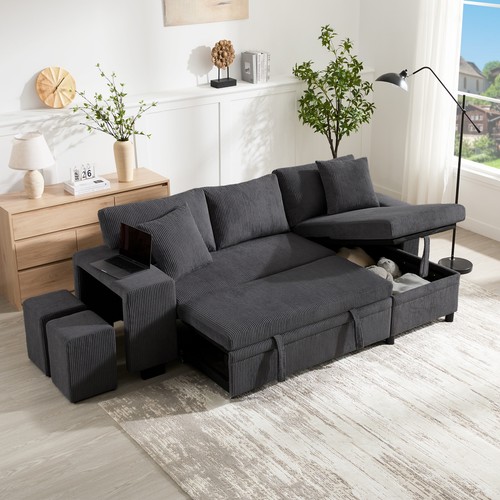 Shape corner sofa bed - bed, pull