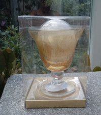 Glass Stem Ball Candle Holder