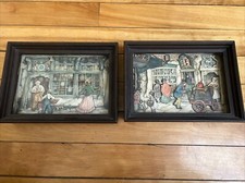 2 Two anton pieck 3d shadow boxes 