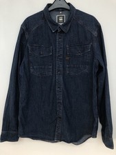 G Star Raw Coban L/S Denim Shirt Shacket Overshirt Men’s XL Navy TRULY STUNNING