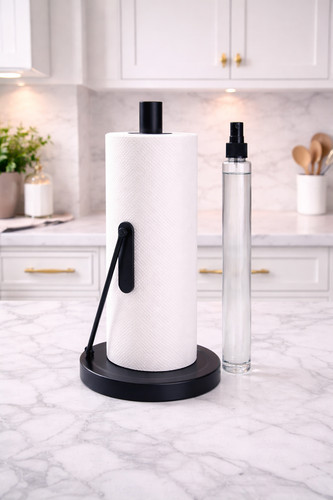 Paper towel holder with - towel,