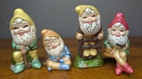 Vintage garden gnomes 1980 - vintage,