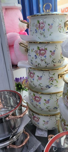 5pcs enamelware cooking pot - 5pcs,