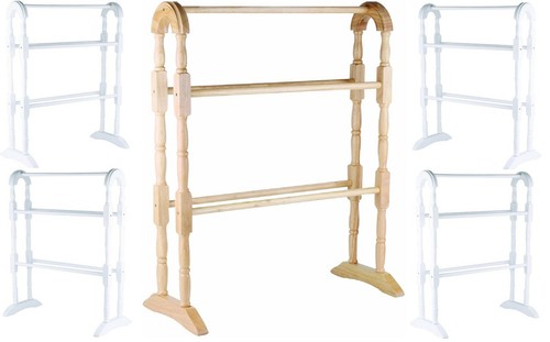 Wooden towel rail bathroom - towel,
