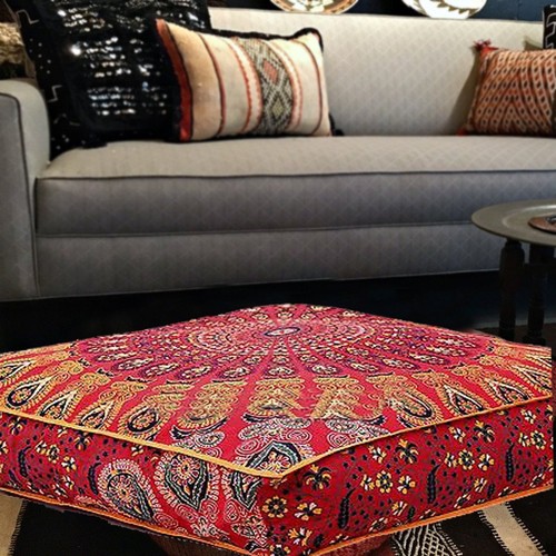 Indian large mandala cushion - indian,
