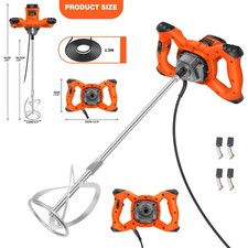 5000W Handheld Concrete Cement Mixer Electric Paddle Mixer Plaster Paint Mortar