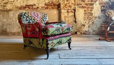 Lounging Around ‘Woodsmoor’ Howard Style Kilim Armchair Hand Made in England