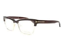 NEW TOM FORD Eyeglasses TF 5364 048 Brown & Gold Glasses Frames Eyewear 53-15-