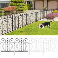 5X Adjustable Garden Fence Folding Patio Border Edge Picket Flower Pet Barrier