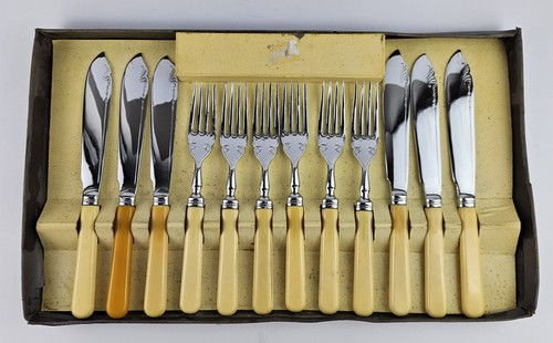 Vintage set fish knives - set,