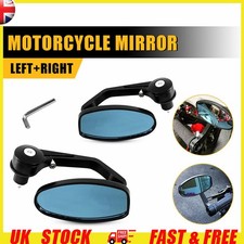 7/8" Universal Motorcycle Handle Bar End Rearview Side Mirrors For Honda Yamaha